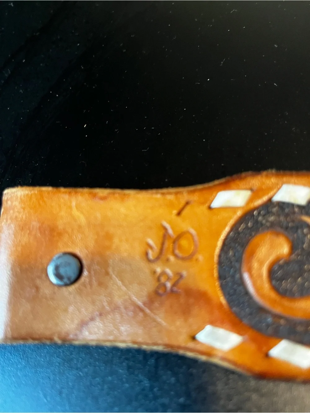 Handtool vintage western belt with a custom named Jack